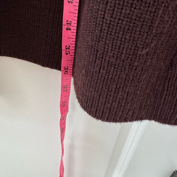 Eileen Fisher burgundy merino wool Open Front Cardigan XL - Picture 8 of 9